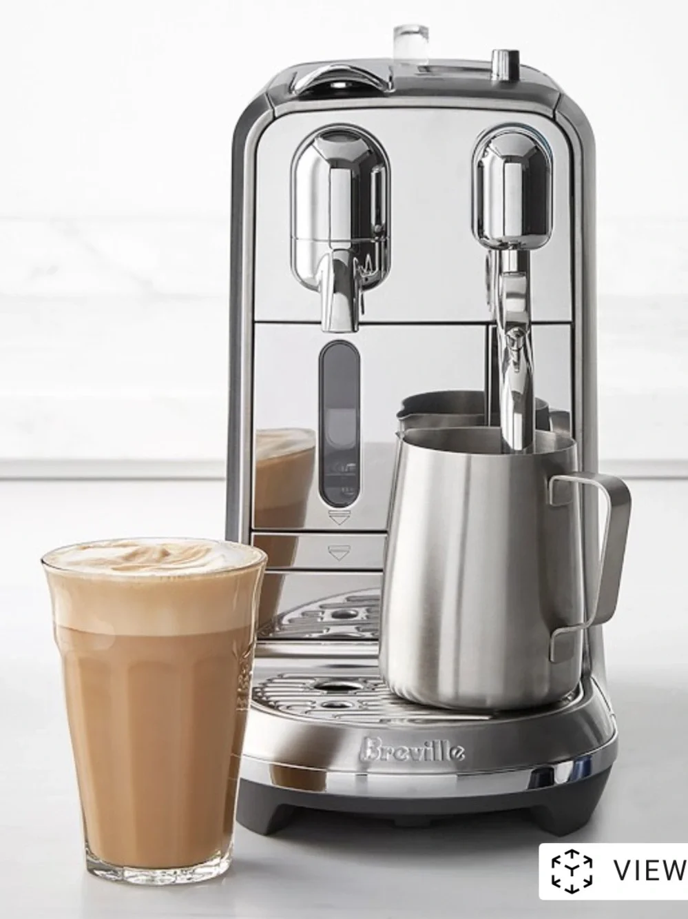 Breville Nespresso, Latte, Cappuccino Silver Coffee Machine